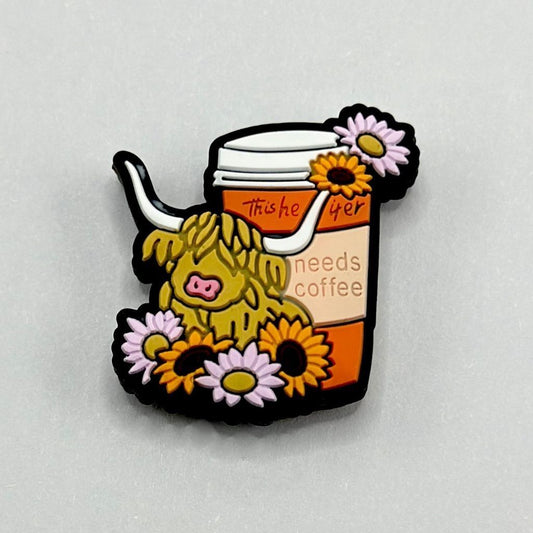 Highland Cow Needs Coffee