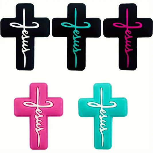 Cross "Jesus" Black/Pink